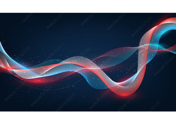 Abstract Glowing Light Waves: A Modern Design Powerhouse