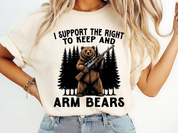 Arm Bears Gun Rights Funny T-Shirt Design