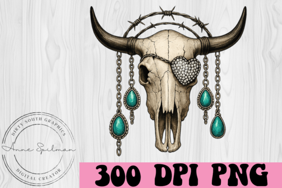 Boho Bull & Barbed Wire: Rustic Charm for Modern Design