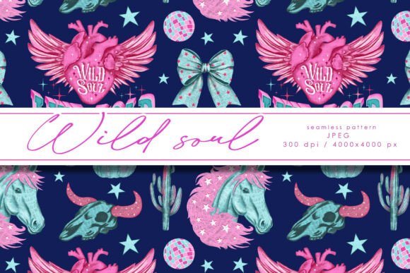 Cowgirl Aesthetic Seamless Pattern: Western Flair for Modern Design
