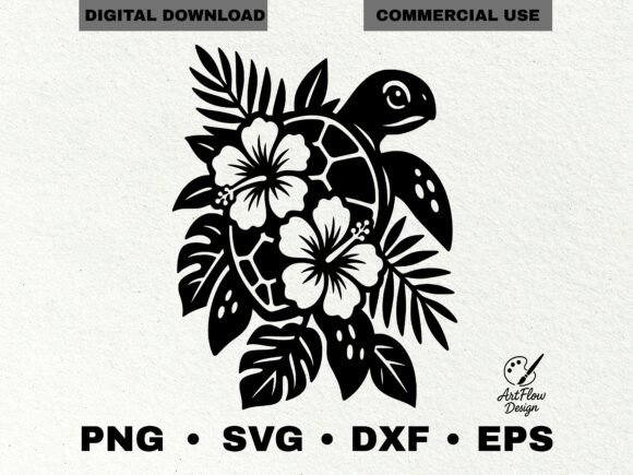 Hawaiian Turtle Silhouette SVG: Your Go-To Design Asset