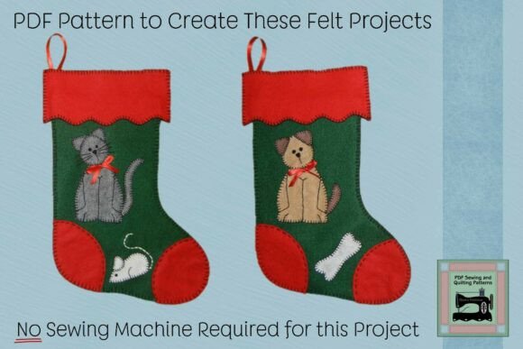 PDF Pattern for Felt Pet Stockings: A Cozy Crafting Project