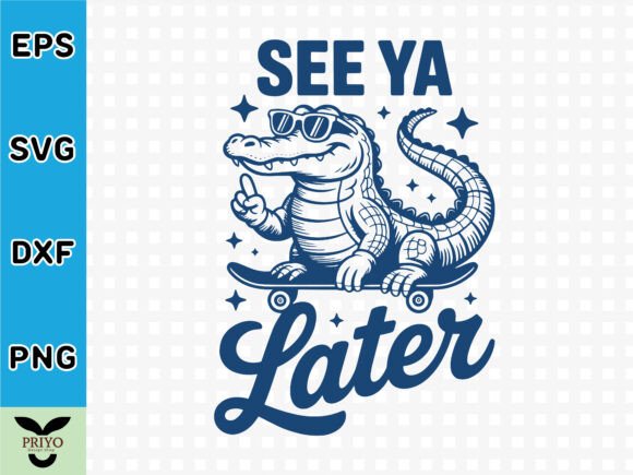 See Ya Later Alligator: A Playful T-shirt Design for Creative Projects