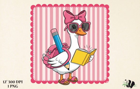 Silly Goose Back to School Teacher Girl: A Playful Design Asset