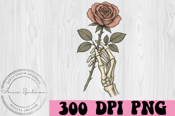 Skeleton Hand Holding Rose PNG: A Designer's Guide to Gothic Elegance