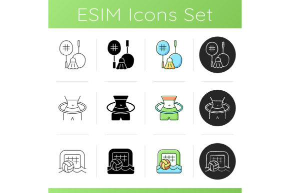Summer Camp Activities Icons Set: Vibrant Design Assets