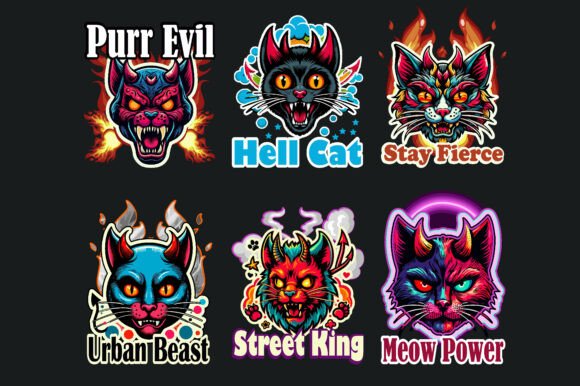 Unleashing the Cat Devil Demon Head: A Creative Asset for Bold Branding