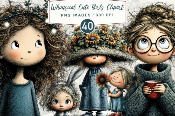 Whimsical Cute Girls Clipart: A Guide for Creative Projects